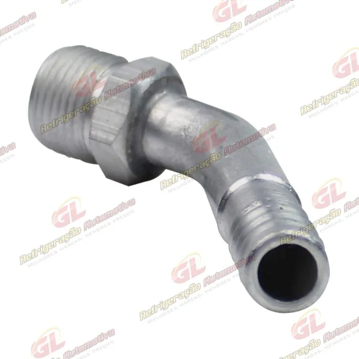 Conexão O´ring 45º Macho 10mm Aluminio Fixo s/ Clip — foto 3
