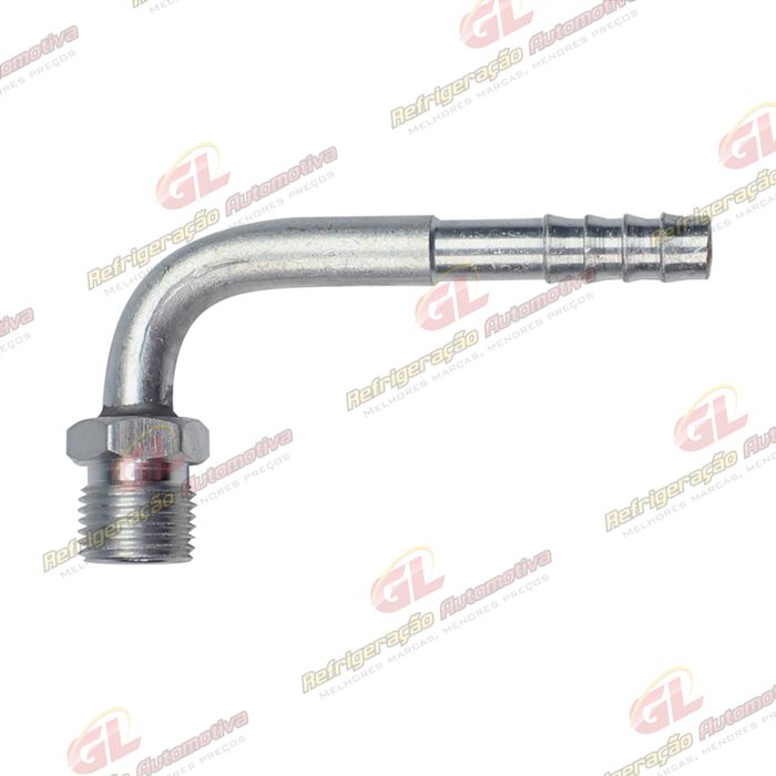 Conexão O´ring 90º Macho 06mm Aluminio Fixo s/ Clip