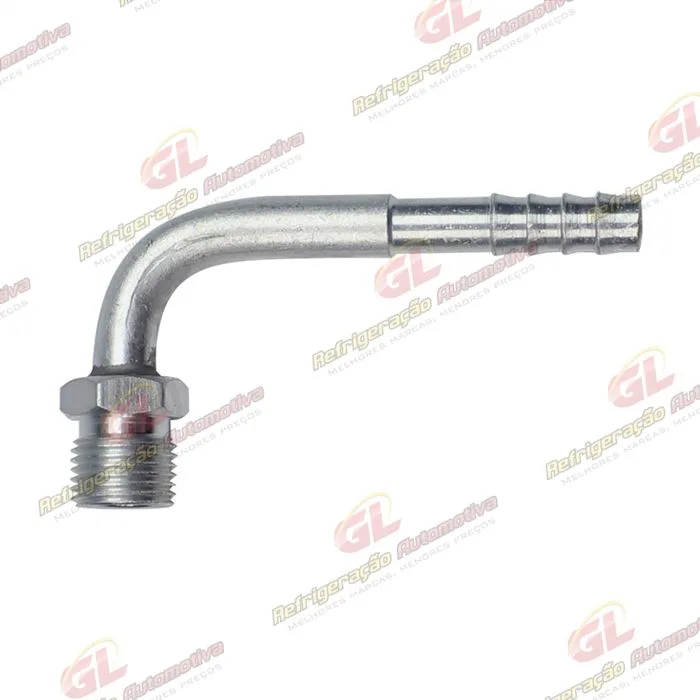 Conexão O´ring 90º Macho 06mm Aluminio Fixo s/ Clip