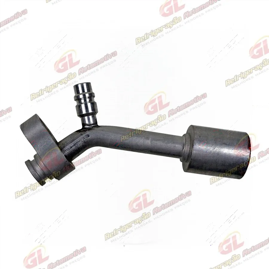 Conexão Block Fitting 45º 10mm Alumínio C/ Engate R134a Compressor