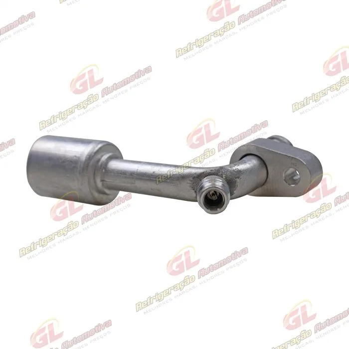 Conexão Block Fitting 90º 10mm Aluminio C/ Engate R134a Compressor — foto 3