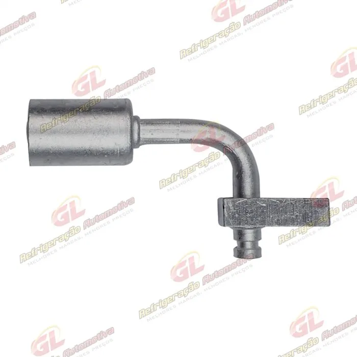 Conexão Block Fitting 90º 06mm Alumínio S/ Engate Saida Filtro Secador Gol / Palio