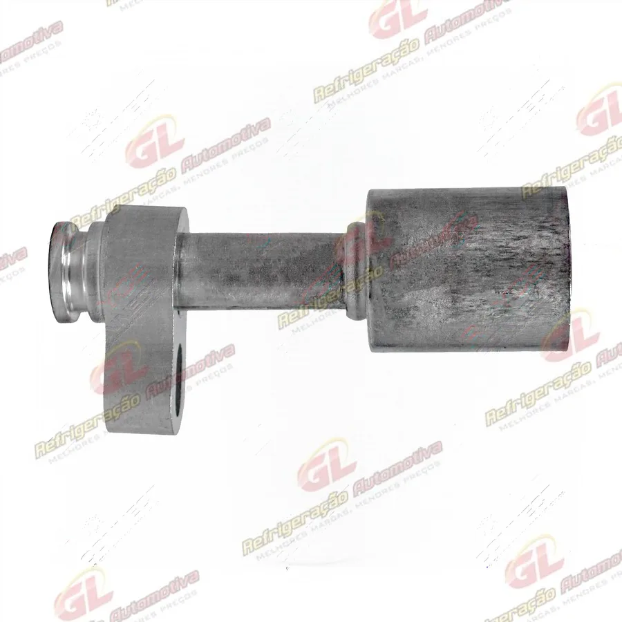 Conexão Block Fitting Radial Reta Aluminio s/ Engate do Compressor 10mm
