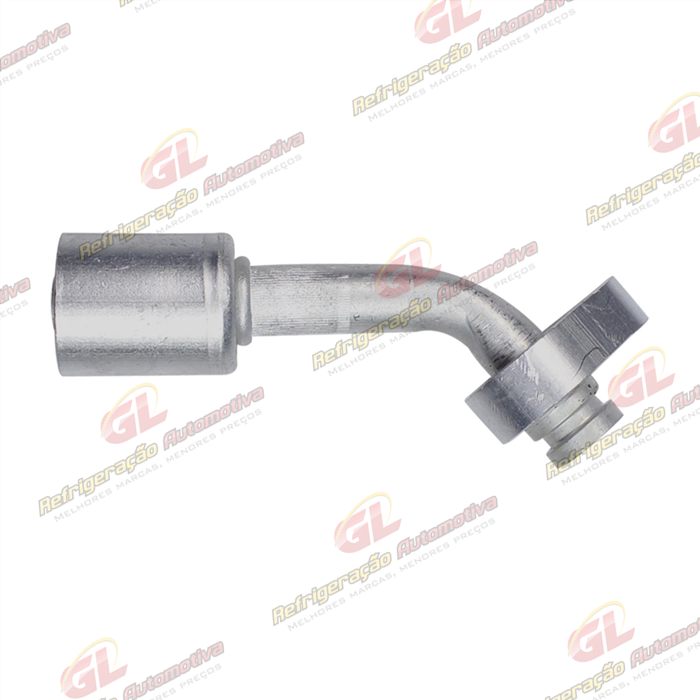 Conexão Block Fitting Radial 45º 10mm Alumínio S/Engate Do Compressor