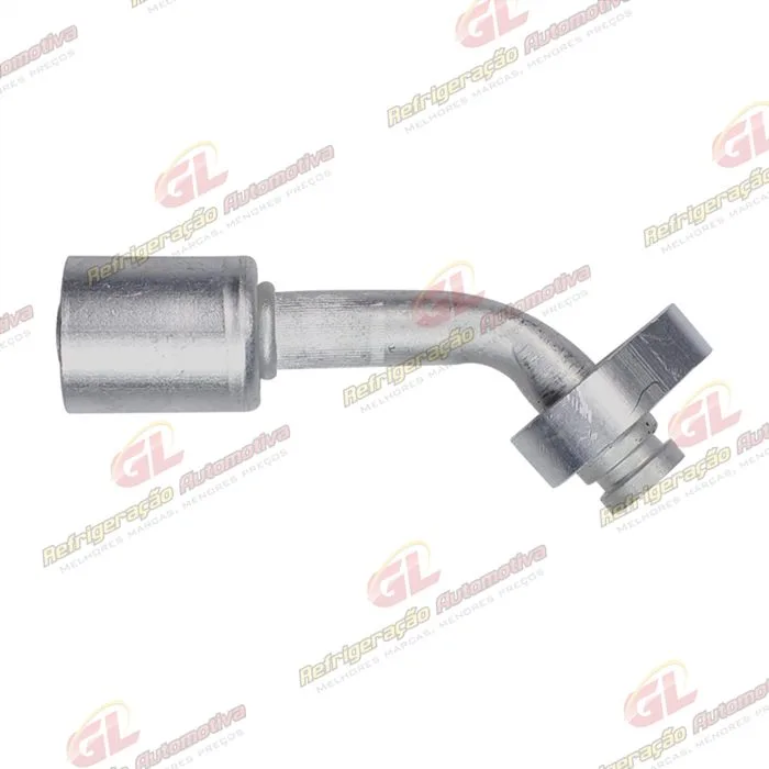 Conexão Block Fitting Radial 45º 10mm Alumínio S/Engate Do Compressor