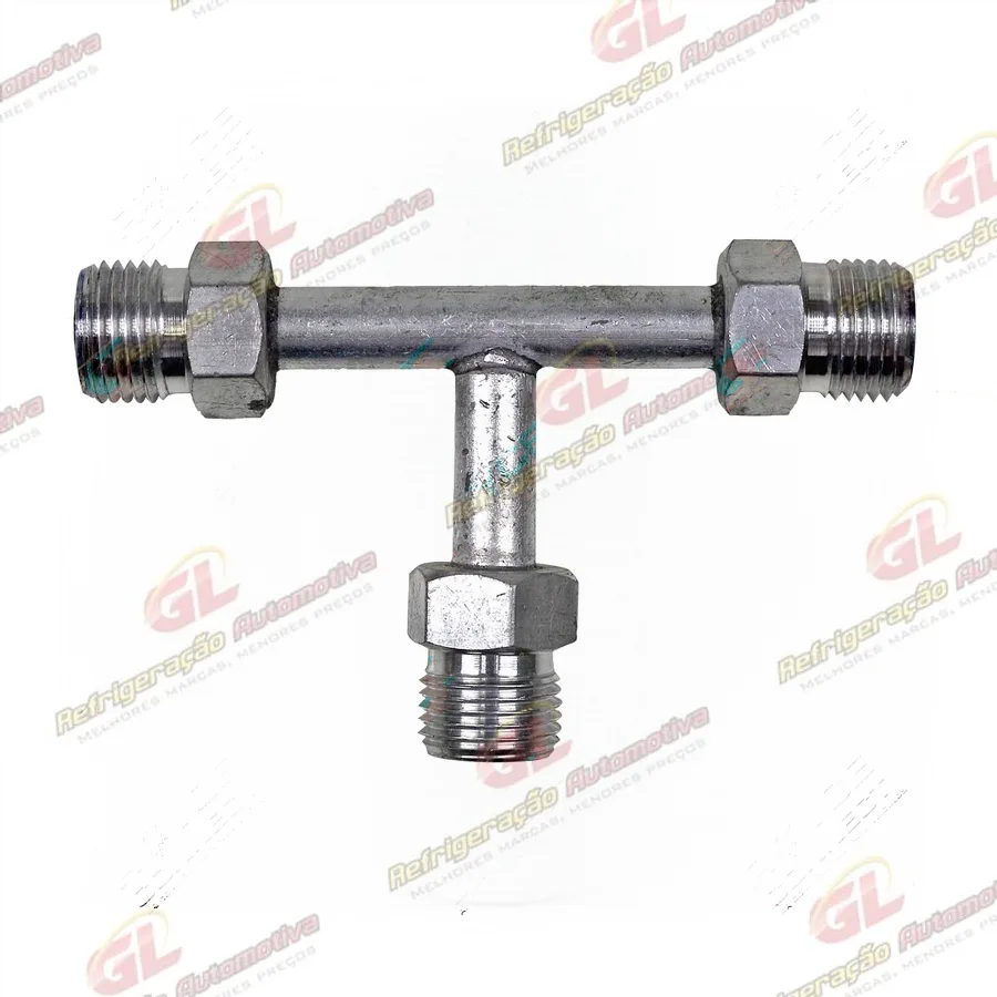 Emenda Tipo T 06mm alumínio Rosca Macho Fixa