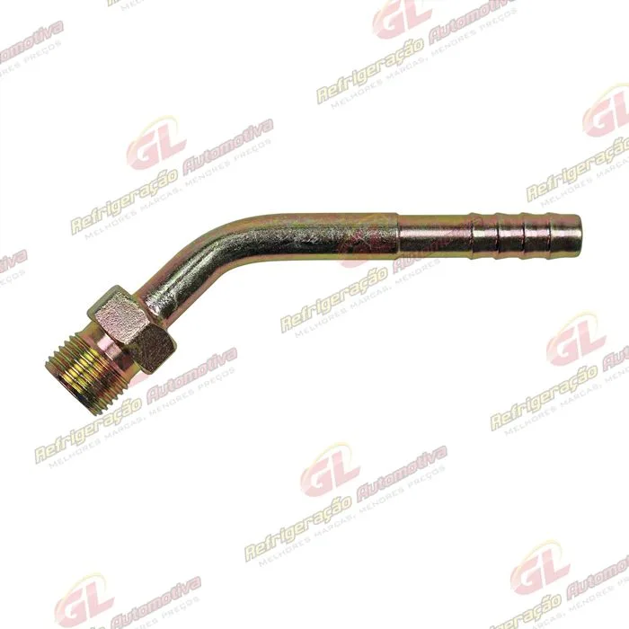Conexão O´ring 45º Macho 06mm Aço Fixo s/ Clip