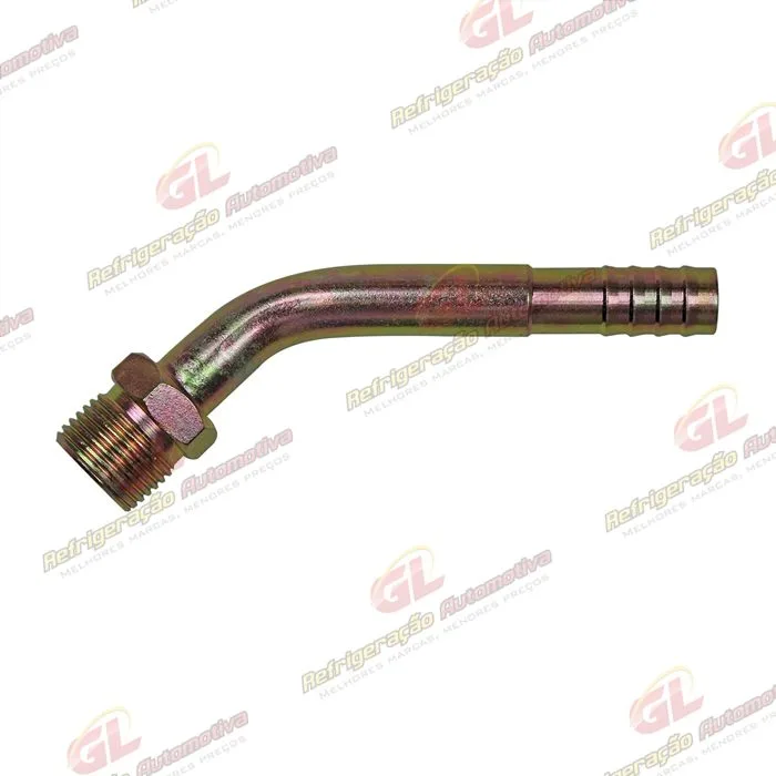 Conexão O´ring 45º Macho 10mm Aço Fixo s/ Clip