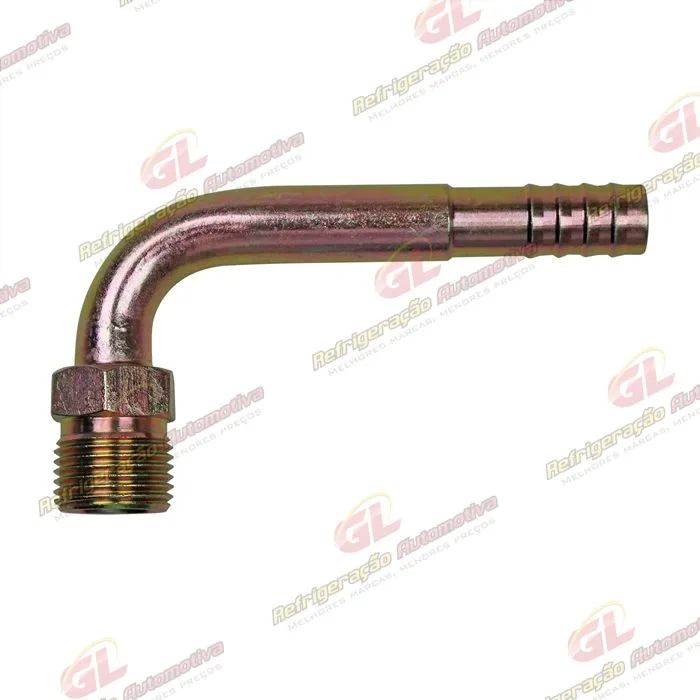 Conexão O´ring 90º Macho 10mm Aço Fixo s/ Clip