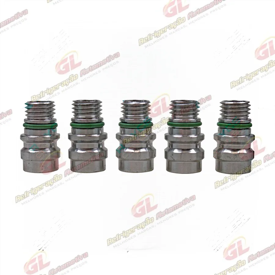 Válvula de enchimento alta M12x1,5 R134a Pacote com 5 Pçs - OEM: 52458177 - Alumínio