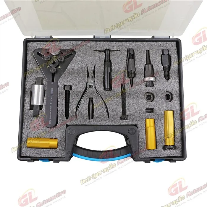 Caixa Ferramenta Saca e Instala Selo e Polia para Compressor Harrison Denso 6P148 York Sanden 507/508/510 — foto 3