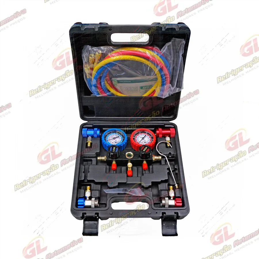 Manômetro para R1234YF e R134-A com Mangueiras de 1,5M - Friven