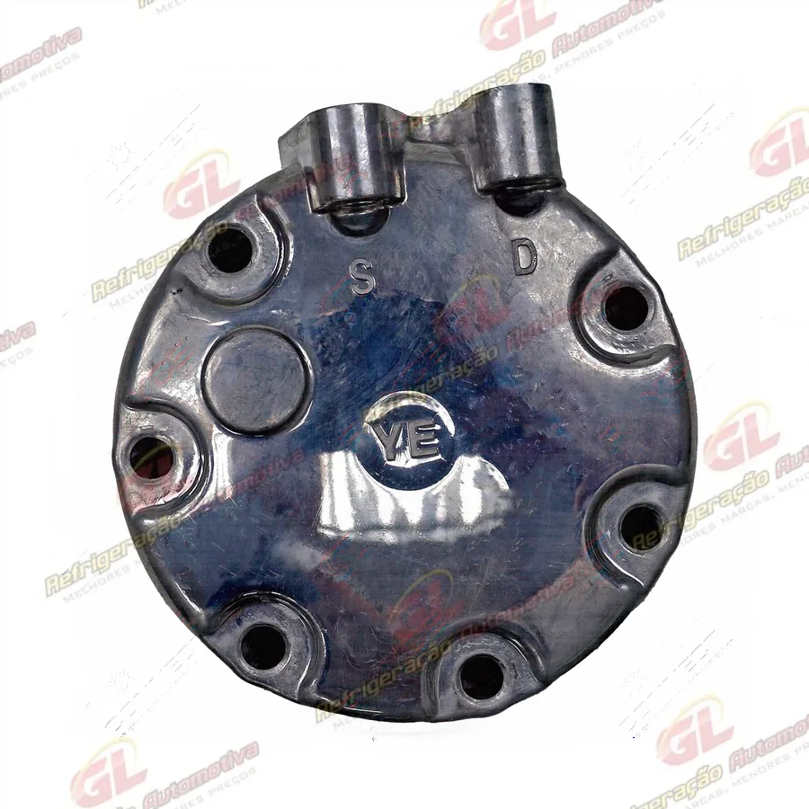 Tampa Traseira do Compressor 7H15 RC.600.123/RC.600.290 Caminhão Scania Tração 8x4 2008 Até 2011 - Com Saida Sucção e Descarga para Cima