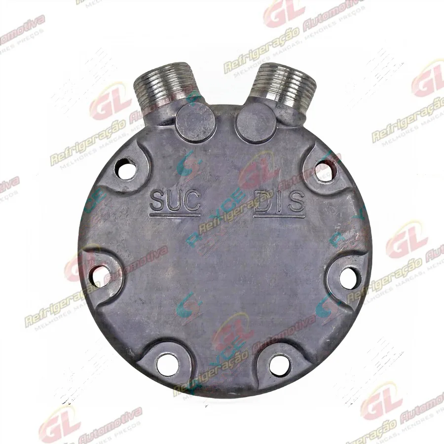 Tampa Traseira do Compressor 7H15 com Saida Sucção e Descarga para Cima 12/12
