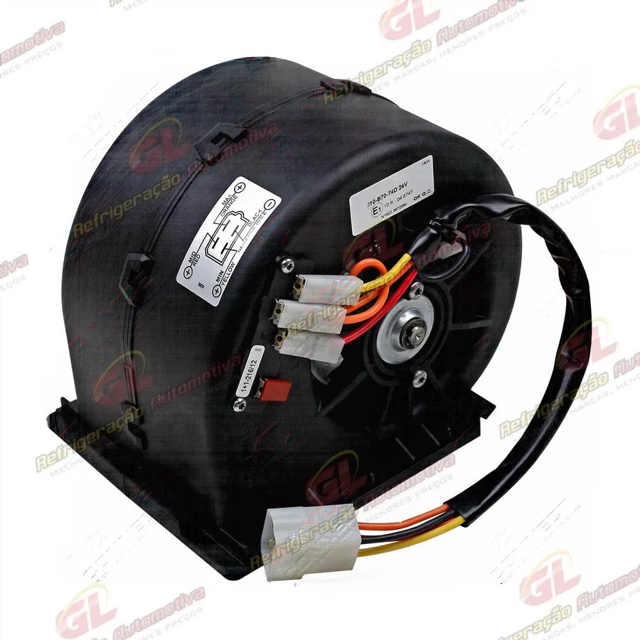 Ventilador da Caixa Evaporadora Spal Máquina Pá Carregadeira Sematech 3 Velocidades 140mm - 24 Volts OEM: 010-B70-74D