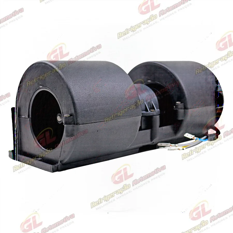 Ventilador Universal com Caracol 2 Eixos 3 Velocidades Turbina 100mm - 24 Volts