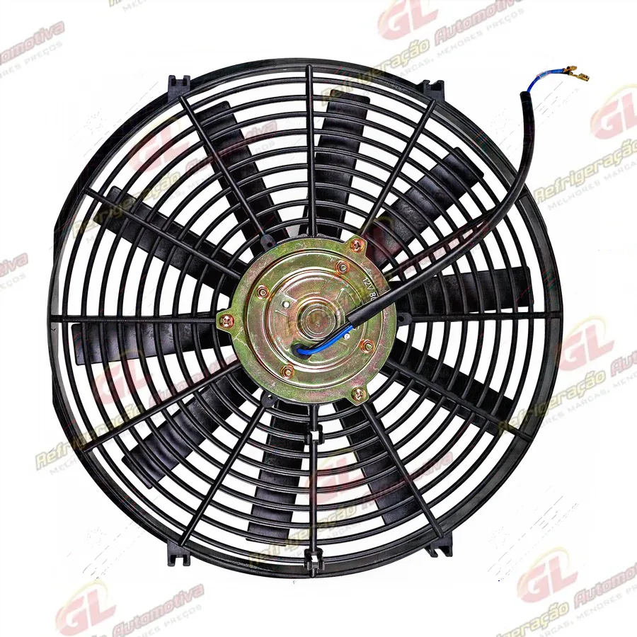 Eletroventilador Universal 14 Polegadas Pás Reta - 12 Volts
