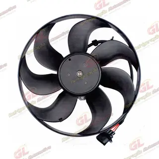 Eletroventilador do Radiador Volkswagen Fox 1.0/1.6 Até 2007/ Ventilador Principal do Polo Até 2007 com Ar Condicionado - Diametro 350mm - 12 Volts
