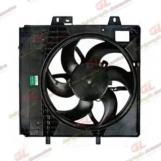 Eletroventilador do Radiador e Condensador c/ Defletor Peugeot 208/ Citroen C3/ Aircross 1.4/1.6 2008> - 12 Volts