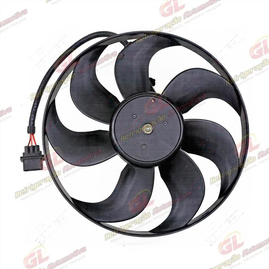 Eletroventilador Principal do Radiador Volkswagen Golf 1.6/1.8/2.0 1999> / Audi A3 - 12 Volts Diametro 350mm