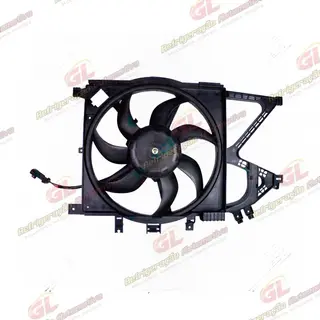 Eletroventilador do Radiador com Defletor Chevrolet Corsa Novo/ Montana 2002 Até 2005 - 12 Volts OEM: 24445191