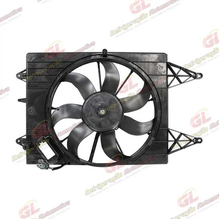 Eletroventilador do Radiador Volkswagen Polo/ Gol G5/ Saveiro G5/ Voyage/ Fox 3 Pinos Todos 2007> Importado - 12 Volts