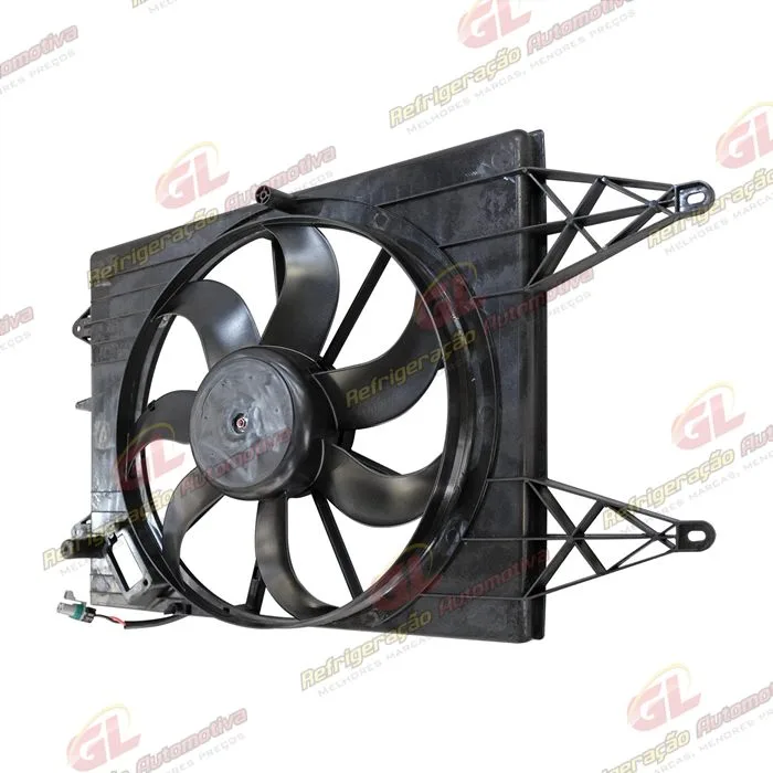 Eletroventilador do Radiador Volkswagen Polo/ Gol G5/ Saveiro G5/ Voyage/ Fox 3 Pinos Todos 2007> Importado - 12 Volts — foto 2