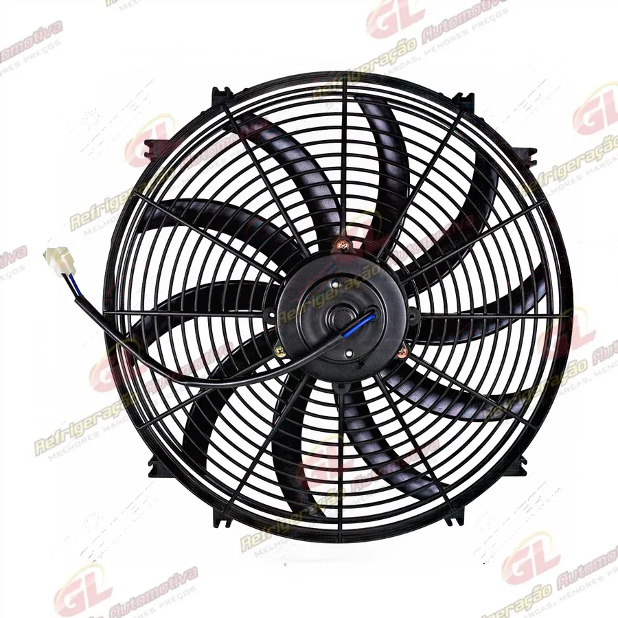 Eletroventilador Universal 16 Polegadas Pás em S - 12 Volts