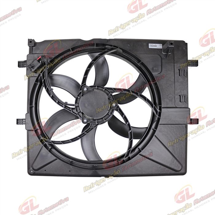Eletroventilador do Radiador c/Defletor Chevrolet S10 2.4L 2013> Sistema Delphi - 12 Volts OEM: 94770515