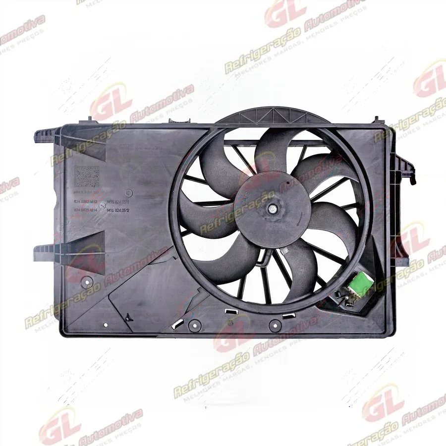 Eletroventilador do Radiador Original c/ Defletor Chevrolet Meriva 2006 Até 2012 - 12 Volts OEM: 93341072
