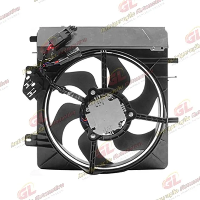 Eletroventilador do Radiador / Condensador Com Defletor Citroen C3 1.4/1.6 2003 Até 2007 Eletrônico Todos - 12 Volts OEM: 1253H3