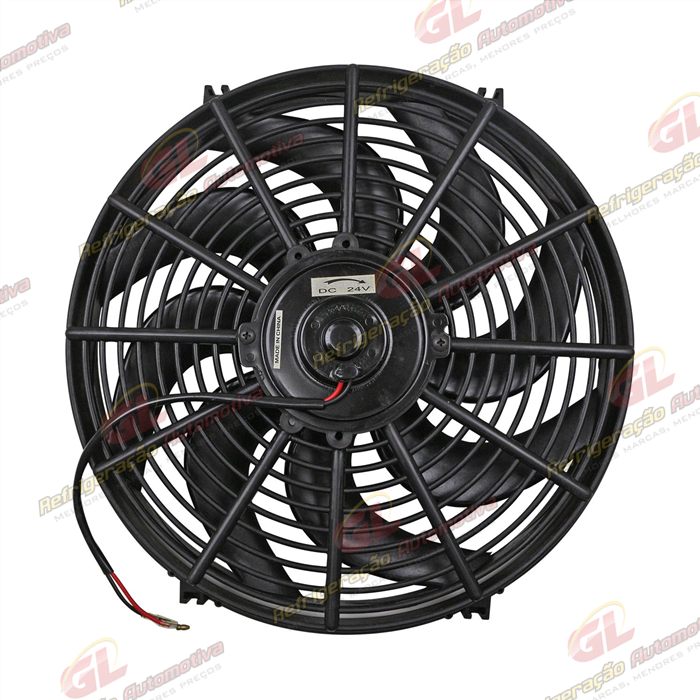Eletroventilador Universal Soprante 14 Polegadas Pás em S - 24 Volts