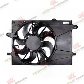 Eletroventilador do Radiador c/ Defletor Chevrolet Onix/ Cobalt/ Spin/ Prisma 1.0/1.4 Câmbio Manual 2017> - 12 Volts OEM: 16479570