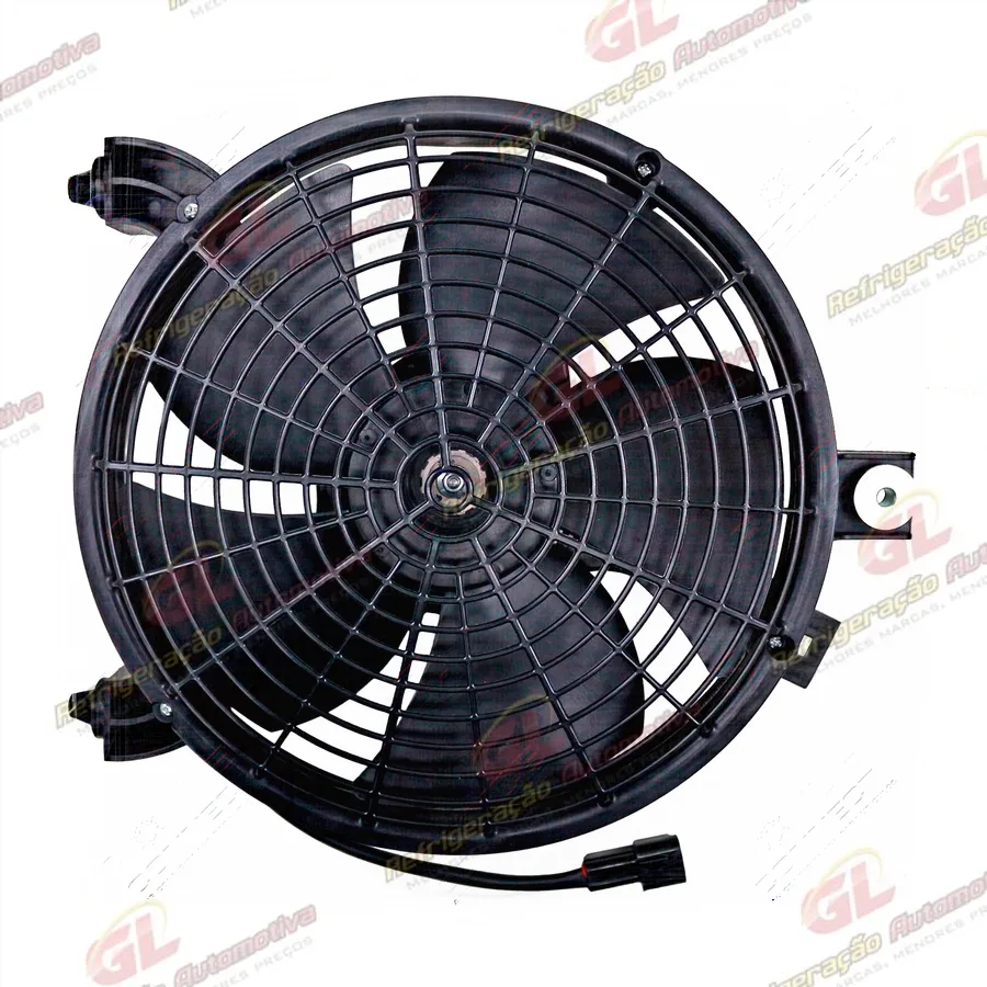 Eletroventilador do Condensador Mitsubishi L200 Triton 2009>/ Pajero Dakar 2008>/ Pajero Full 2011>/ Pajero HPE 2008>/ Pajero TR4 2009> - 12 Volts OEM: MN123607/AVLD14001