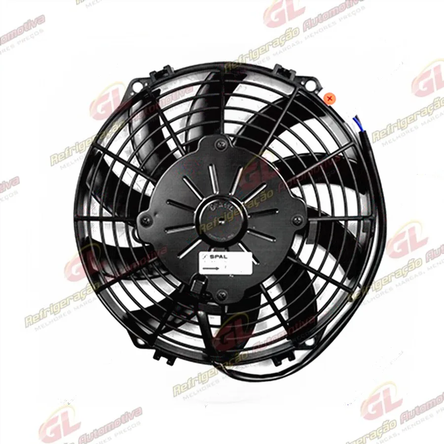 Eletroventilador Universal Spal Soprante 9 Polegadas Pás em S Máquina Bob Cat 430/ 453C/ 453D/ 453F - 12 Volts OEM: 218-6250 / VA07-AP12/C-58S