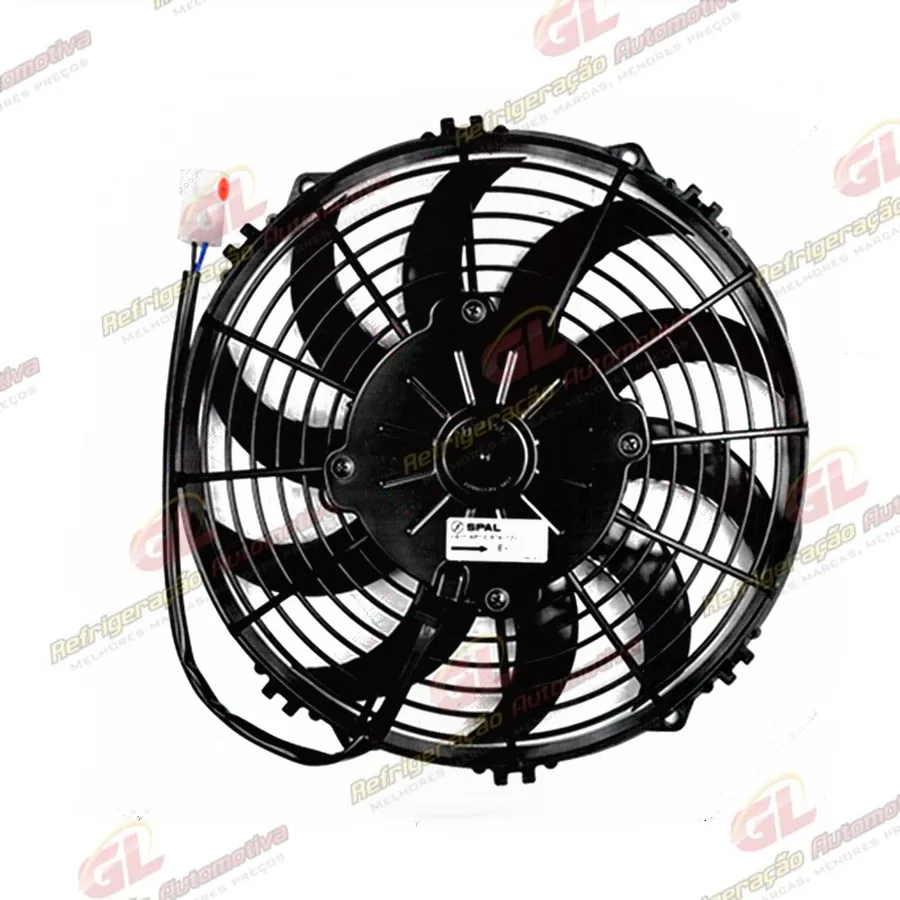 Eletroventilador Universal Spal Aspirante 10 Polegadas Pás em S Trator Uniport Sistema Delphi - 12 Volts OEM: VA11-AP7/C-57A