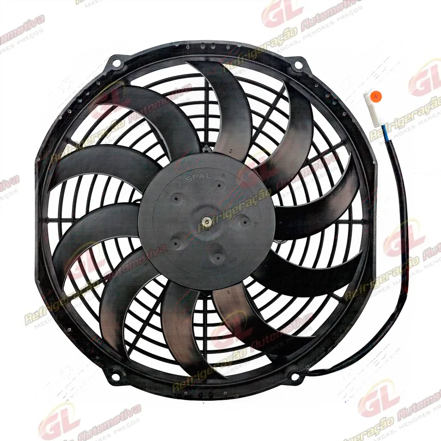 Eletroventilador Universal Spal Soprante 10 Polegadas Pás em S - 12 Volts OEM: VA11-AP7/C-57S