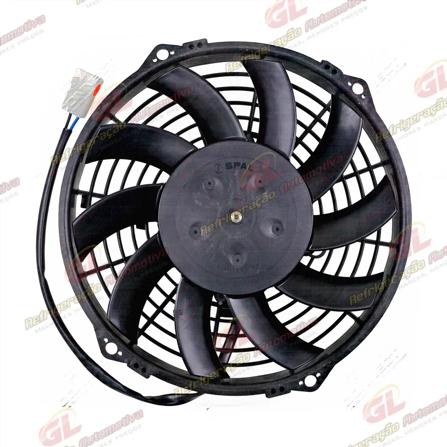 Eletroventilador Universal Spal Aspirante 9 Polegadas Pás em S - 24 Volts OEM:VA07BP12/C58A