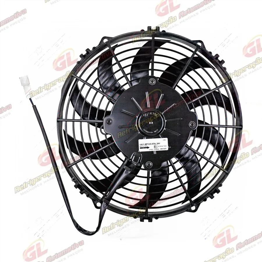 Eletroventilador Universal Spal Aspirante 10 Polegadas Pás em S - 24 Volts OEM: VA11BP12/C57A