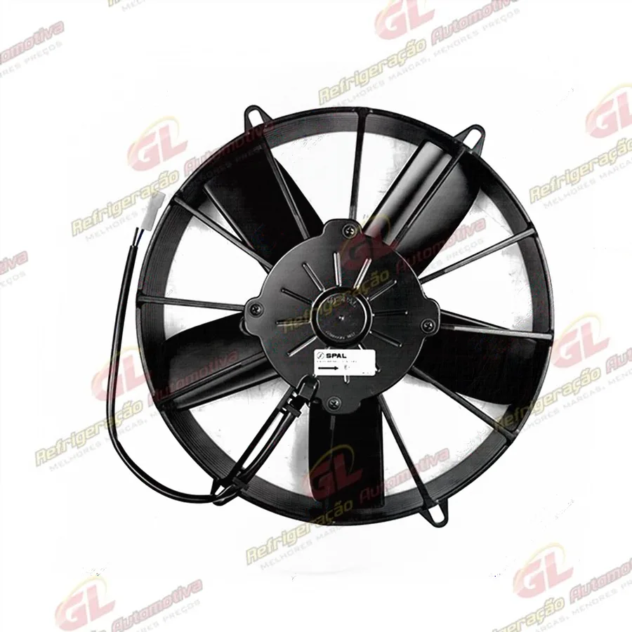 Eletroventilador Universal Spal Soprante 11 Polegadas Perfil Alto 6500hrs Ônibus Sistema Carrier/ Climabus - 24 Volts OEM: VA03-BP50/C-37S