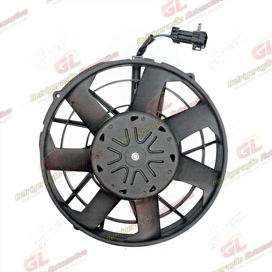Eletroventilador Universal Aspirante Eletrônico 12 Polegadas - Chicote 4 Fios 24 Volts