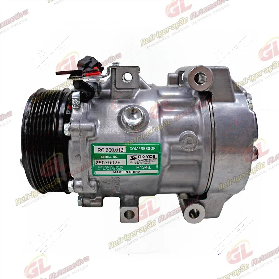 Compressor Modelo Sanden 104167 SD7V16 Chery Tiggo 7 Txs 1.5 Turbo 2019 Até 2021 - 12 Volts Polia 6pk OEM: T21-8103010BA