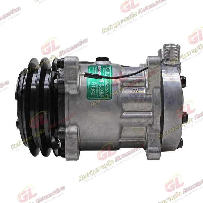 Compressor Modelo AA7H15AA 4627 Trator Uniport 2011> 8 Orelhas - 12 Volts Polia 2A 132mm R134a