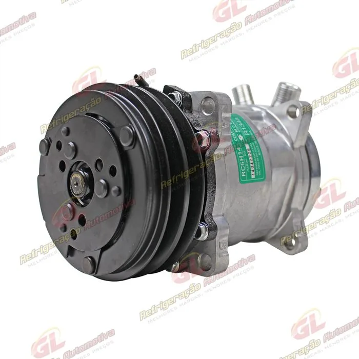 Compressor Modelo 5H14 Universal 8 Orelhas R134a - 24 Volts Polia 2A 132mm — foto 2