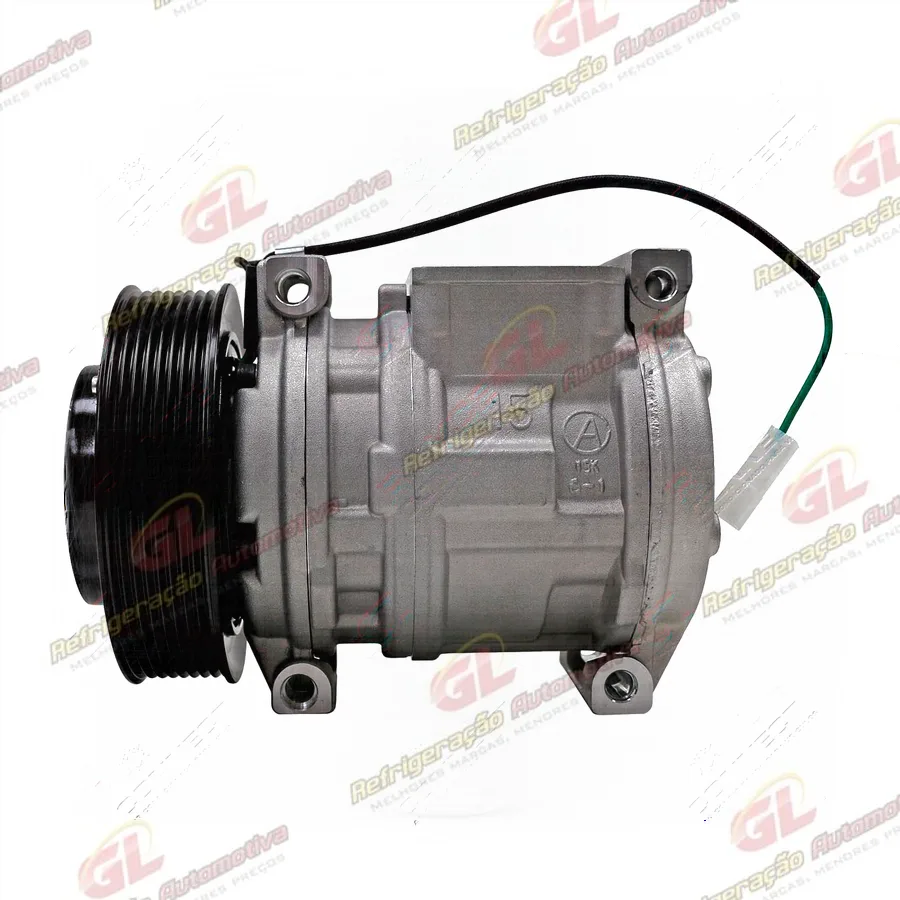 Compressor Modelo Denso 10PA15C Caminhão Mercedes Benz Atron/ Axor/ Actros 2729/ 2831/ 2841/ 2844/ 4844 Ano 2015> - 24 Volts Polia 8pk 130mm