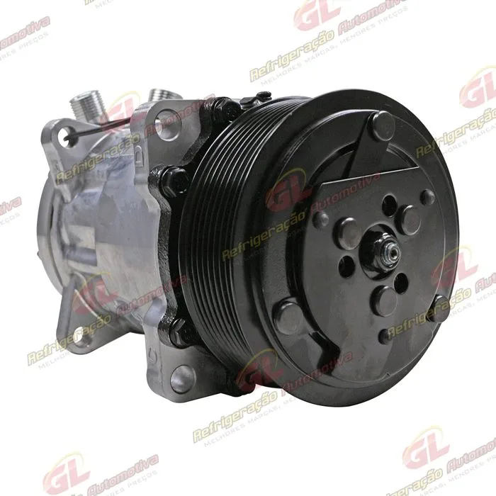 Compressor Modelo AA7H15AA Máquina New Holland 8 Orelhas - 12 Volts Polia 8pk 119mm R134a — foto 4