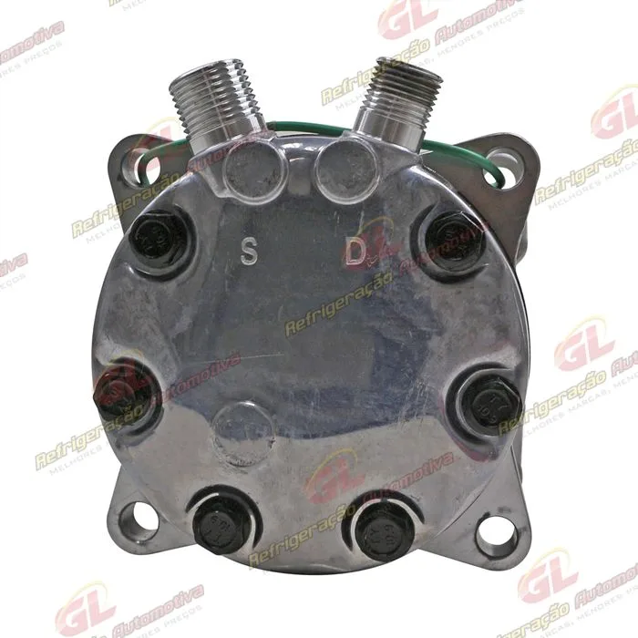 Compressor Modelo Sanden AA7H15AA 8 Orelhas 200cc Caminhão MAN TGX 2010 > / Meteor Motor MAN 2020 > - 24 Volts Polia 8pk 119mm R134a OEM: 2V3820803/ 2V5820803B — foto 7