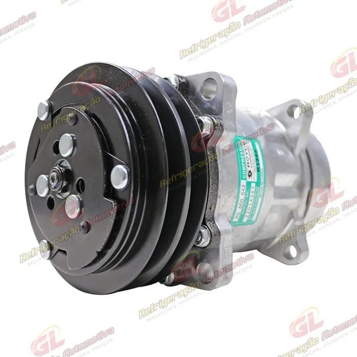 Compressor Modelo AA7H15AA Máquina New Holland R134a 8 Orelhas Descarga / Sucção Traseira O'ring - 12 Volts Polia 2A 132mm — foto 2