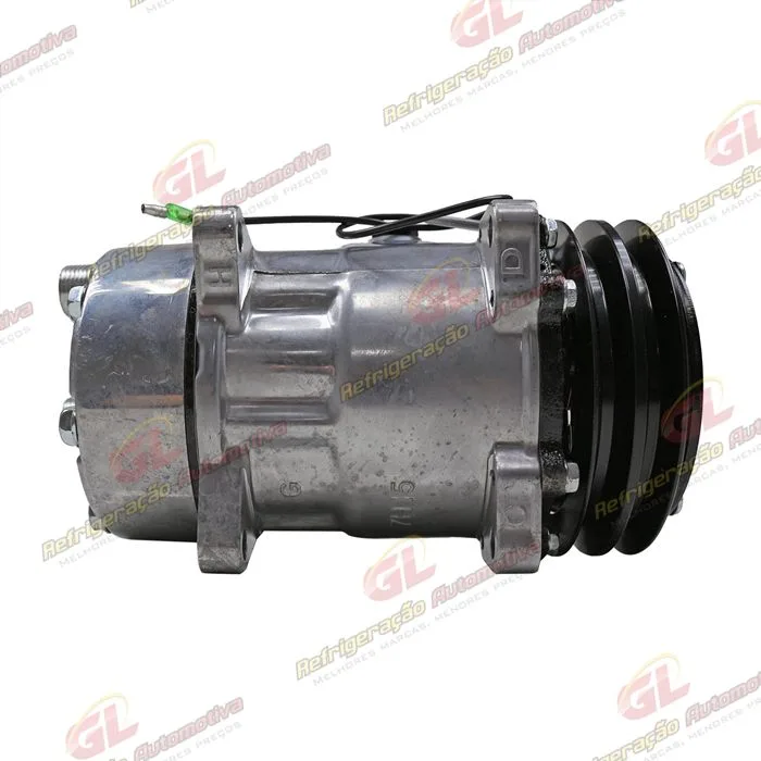 Compressor Modelo AA7H15AA Máquina New Holland R134a 8 Orelhas Descarga / Sucção Traseira O'ring - 12 Volts Polia 2A 132mm — foto 4