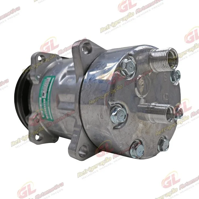 Compressor Modelo AA7H15AA Máquina New Holland R134a 8 Orelhas Descarga / Sucção Traseira O'ring - 12 Volts Polia 2A 132mm — foto 7